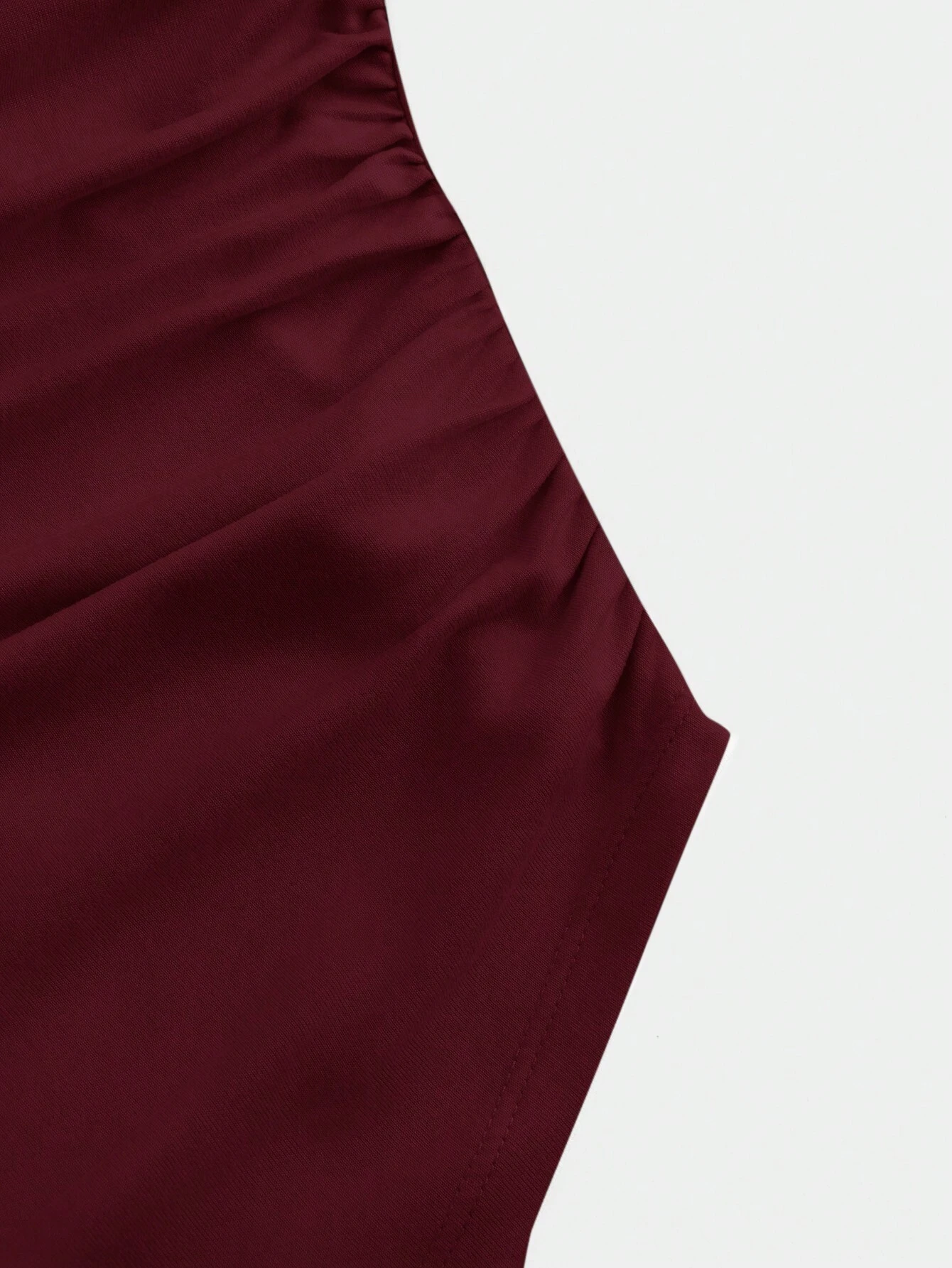 MOD Boat Neck Bell Sleeve Waist Ruched Casual T-Shirt for Spring and Autumn , Bell Sleeve Top